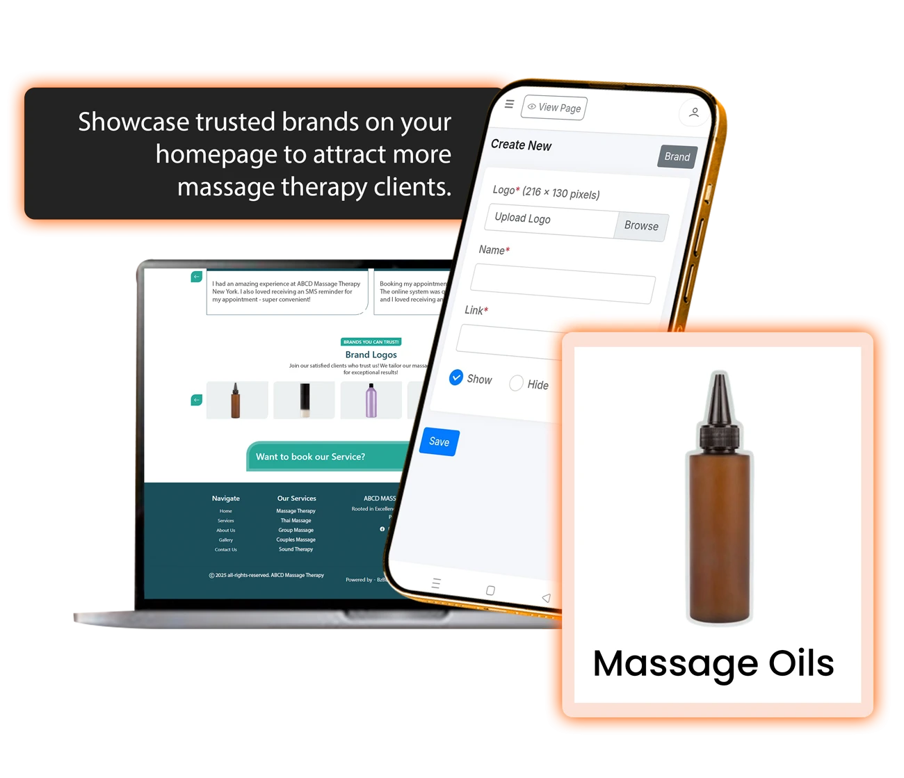 Massage Therapy software - brand management