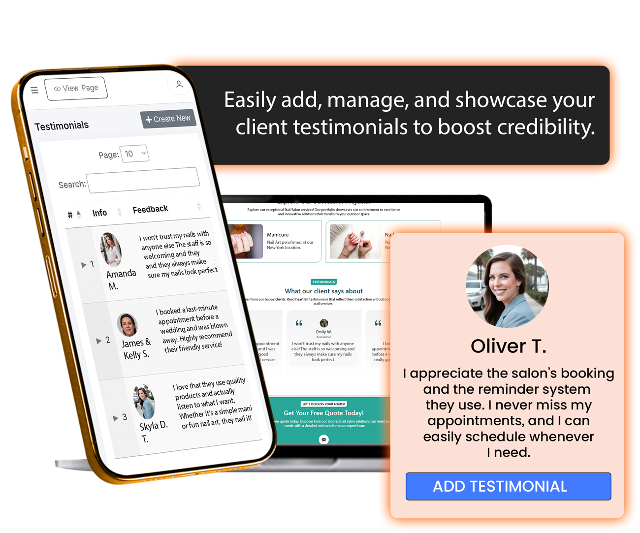 Nail Salon testimonial management