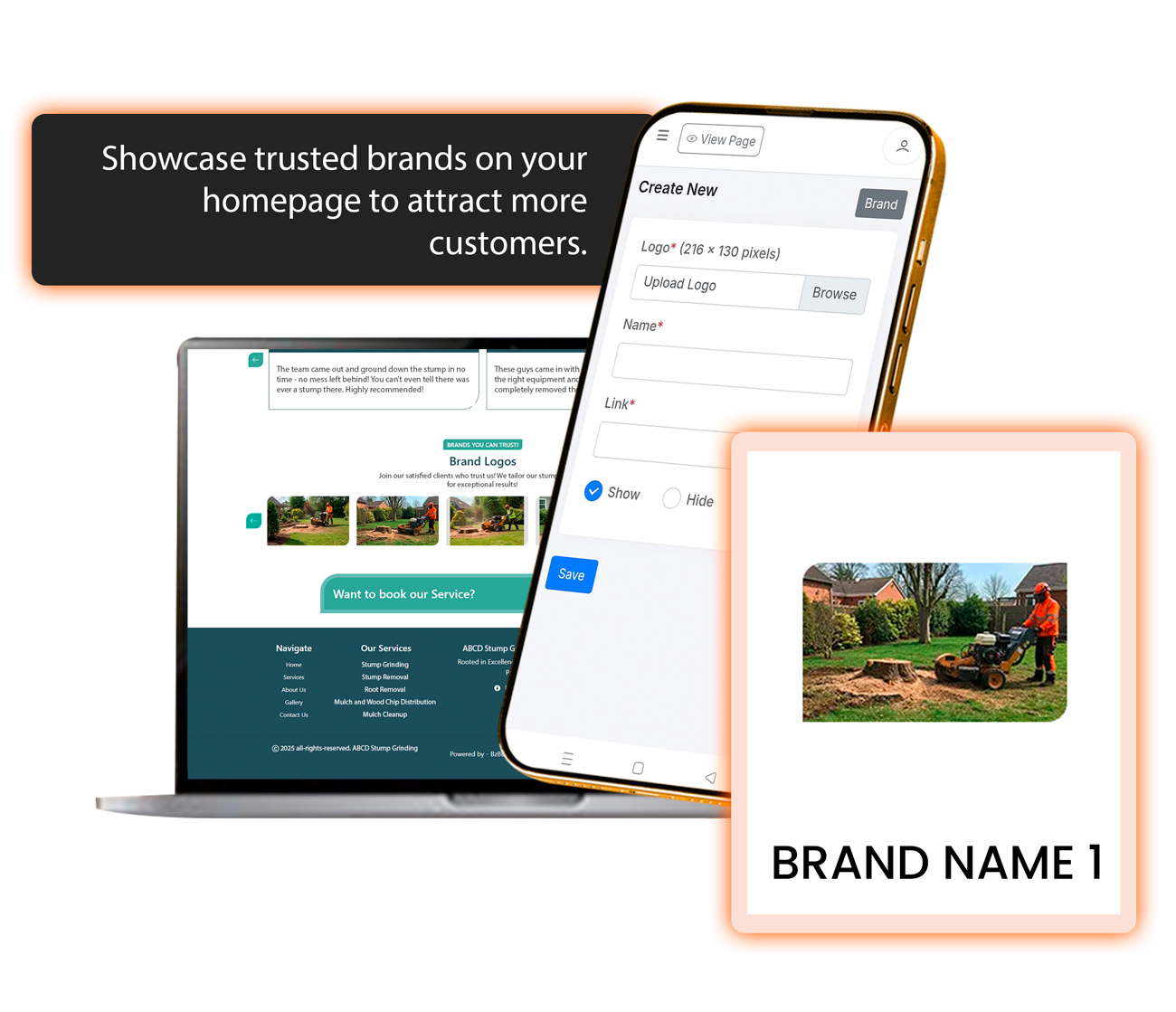 stump grinding brand management